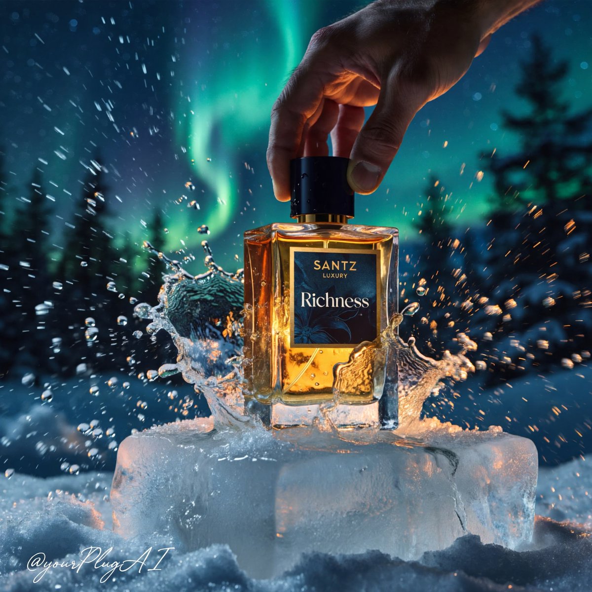 Hyper-realistic Cinematic Luxury Perfume Product Photograph Featuring Subject Positioned IN sample 4