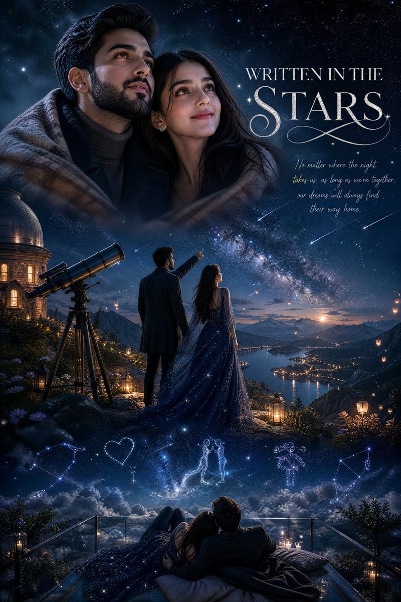 AI art: Ultra-Realistic Romantic Couple Poster – "Stargazers" | GPT Image | @manibuildsAI