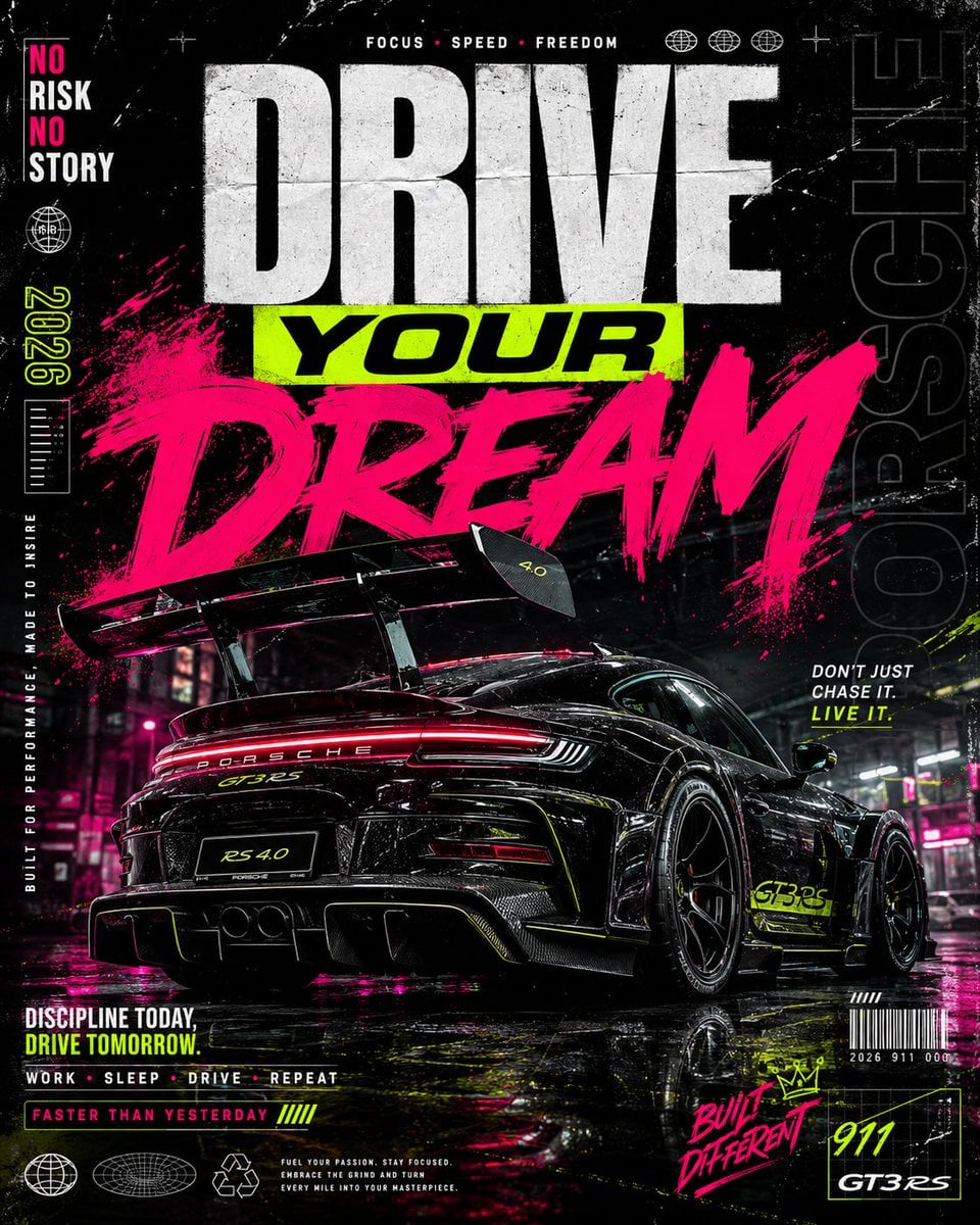 AI art: Ultra-premium automotive streetwear poster design featuri... | GPT Image | @Shorelyn_